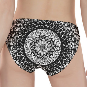 Black And White Mandala Print Women's Panties