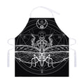 Black And White Mantis Spirit Print Adjustable Apron