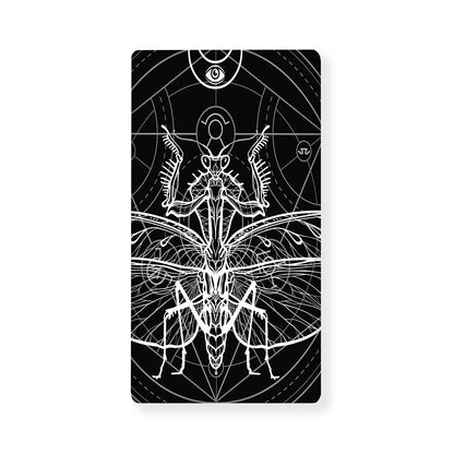 Black And White Mantis Spirit Print Baby Crib Sheet