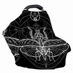 Black And White Mantis Spirit Print Baby Seat Cover