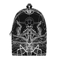 Black And White Mantis Spirit Print School Backpack