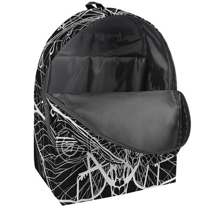 Black And White Mantis Spirit Print Backpack