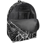 Black And White Mantis Spirit Print Backpack