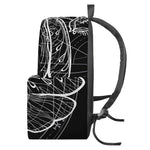 Black And White Mantis Spirit Print Backpack