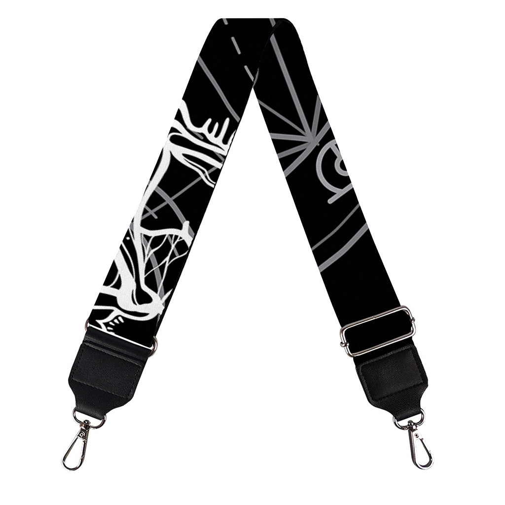 Black And White Mantis Spirit Print Bag Strap