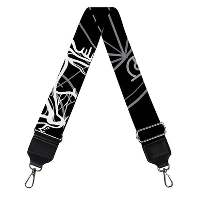 Black And White Mantis Spirit Print Bag Strap