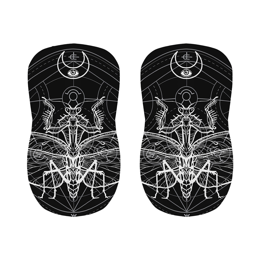Black And White Mantis Spirit Print Bar Stool Covers