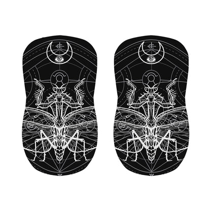 Black And White Mantis Spirit Print Bar Stool Covers