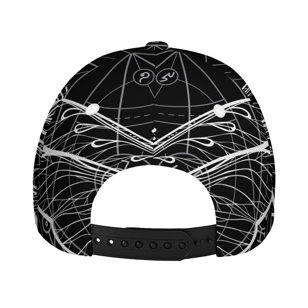 Black And White Mantis Spirit Print Baseball Cap