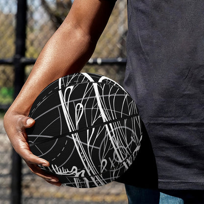 Black And White Mantis Spirit Print Basketball