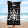 Black And White Mantis Spirit Print Beach Towel