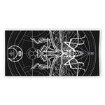 Black And White Mantis Spirit Print Beach Towel