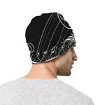 Black And White Mantis Spirit Print Beanie