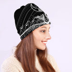 Black And White Mantis Spirit Print Beanie