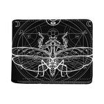 Black And White Mantis Spirit Print Bifold Wallet