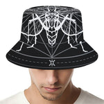 Black And White Mantis Spirit Print Bucket Hat