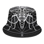 Black And White Mantis Spirit Print Bucket Hat