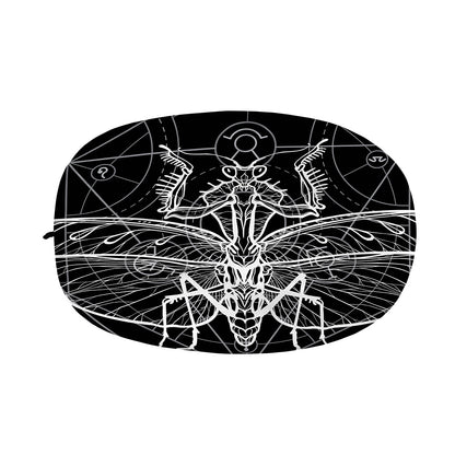 Black And White Mantis Spirit Print Car Side Mirror Covers