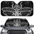 Black And White Mantis Spirit Print Car Windshield Sun Shade