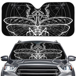 Black And White Mantis Spirit Print Car Windshield Sun Shade
