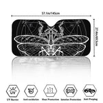 Black And White Mantis Spirit Print Car Windshield Sun Shade