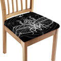 Black And White Mantis Spirit Print Chair Cushion Cover