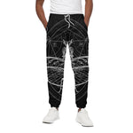 Black And White Mantis Spirit Print Cotton Pants