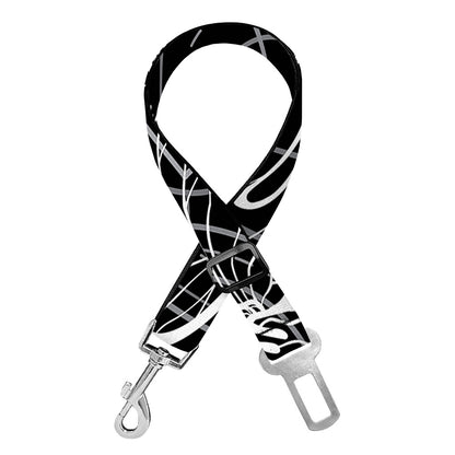 Black And White Mantis Spirit Print Dog Seat Belt