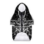 Black And White Mantis Spirit Print Dog Zip Up Hoodie