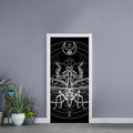 Black And White Mantis Spirit Print Door Sticker