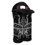 Black And White Mantis Spirit Print Double Neoprene Wine Tote