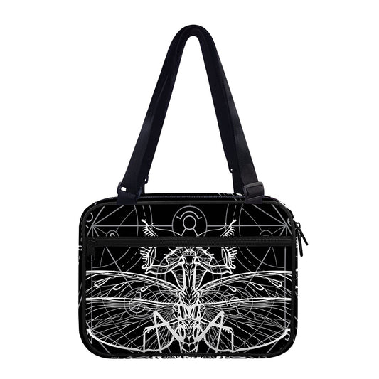 Black And White Mantis Spirit Print Double Strap Bible Bag