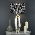 Black And White Mantis Spirit Print Drum Lamp Shade