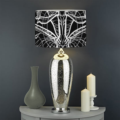 Black And White Mantis Spirit Print Drum Lamp Shade