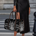 Black And White Mantis Spirit Print Duffle Bag