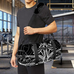Black And White Mantis Spirit Print Gym Bag