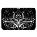 Black And White Mantis Spirit Print Indoor Door Mat