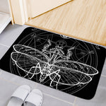 Black And White Mantis Spirit Print Indoor Door Mat