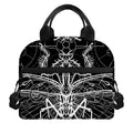 Black And White Mantis Spirit Print Insulated Lunch Bag
