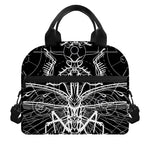 Black And White Mantis Spirit Print Insulated Lunch Bag