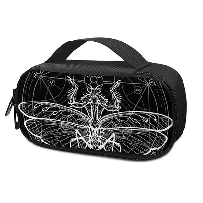 Black And White Mantis Spirit Print Insulin Cooler Travel Case