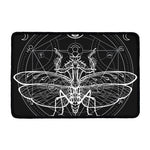 Black And White Mantis Spirit Print Kitchen Mat