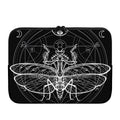 Black And White Mantis Spirit Print Laptop Sleeve