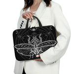 Black And White Mantis Spirit Print Laptop Sleeve With Handle
