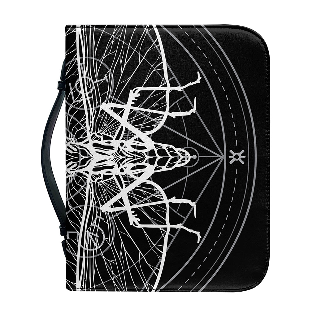 Black And White Mantis Spirit Print Leather Bible Cover