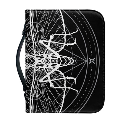 Black And White Mantis Spirit Print Leather Bible Cover