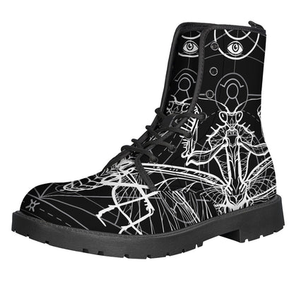 Black And White Mantis Spirit Print Backpack