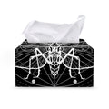 Black And White Mantis Spirit Print Leather Tissue Box Cover