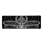 Black And White Mantis Spirit Print Long Kitchen Mat