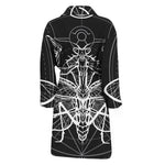 Black And White Mantis Spirit Print Men's Bathrobe